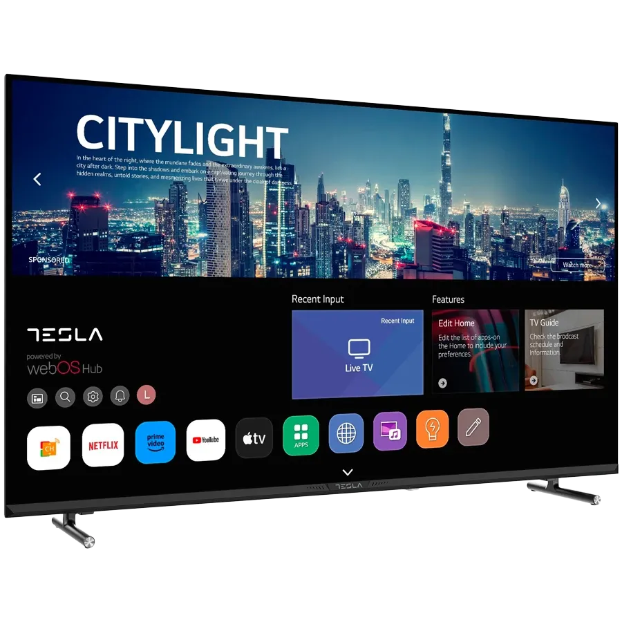 TESLA Смарт ТВ, LCD, 43", UHD, Чёрный — Изображение №2