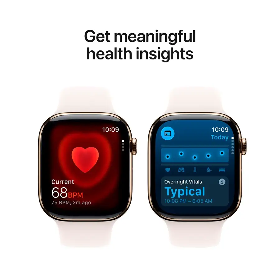 Apple Watch Series 11 GPS + Cellular, 46mm, Rose Gold Aluminium, Light Blush Sport Band, S/M — Image №5