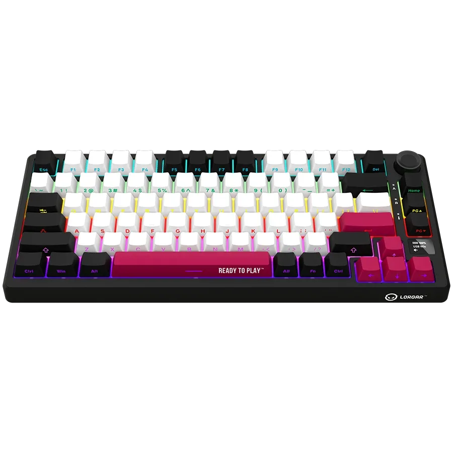 LORGAR KBP7075W Игровая клавиатура, Беспроводная, Чёрный, Английский — Изображение №3