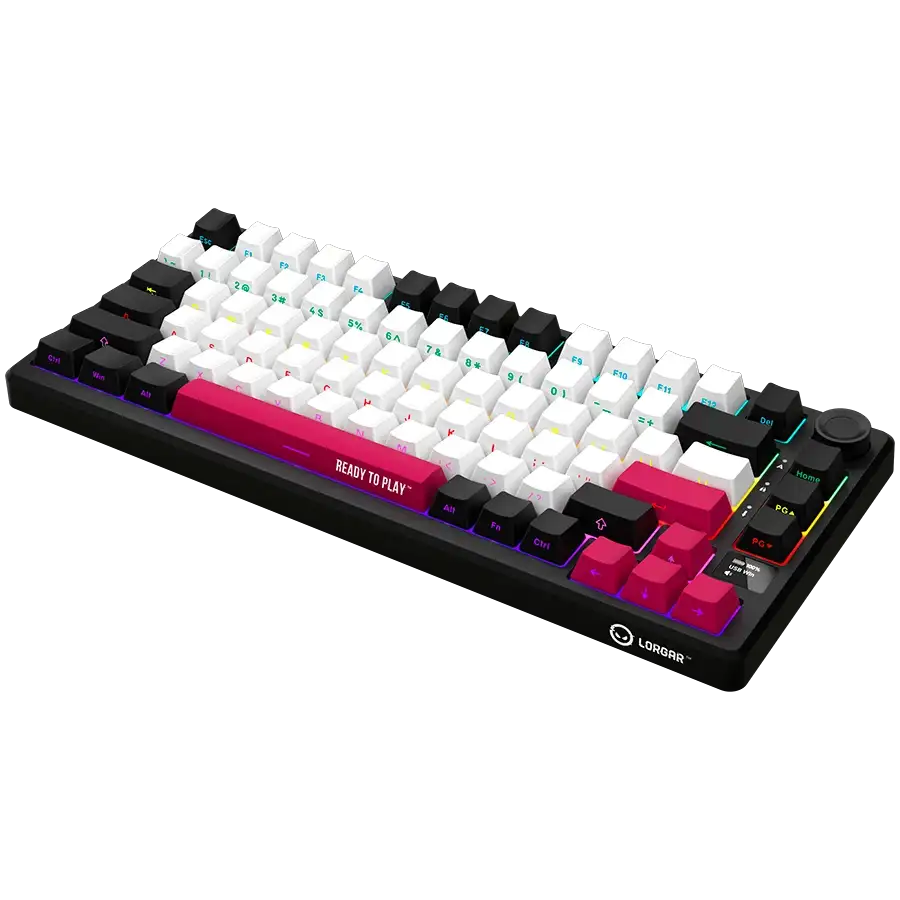 LORGAR KBP7075W Игровая клавиатура, Беспроводное, Чёрный, Английский — Изображение №2 LORGAR KBP7075W Игровая клавиатура, Беспроводное, Чёрный, Английский — Изображение №2