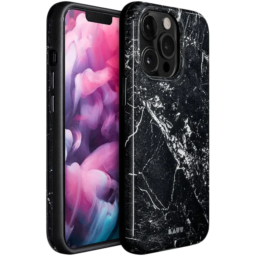LAUT Защитный чехол Huex Elements Marble , Чёрный для iPhone 13 Pro — Изображение №1