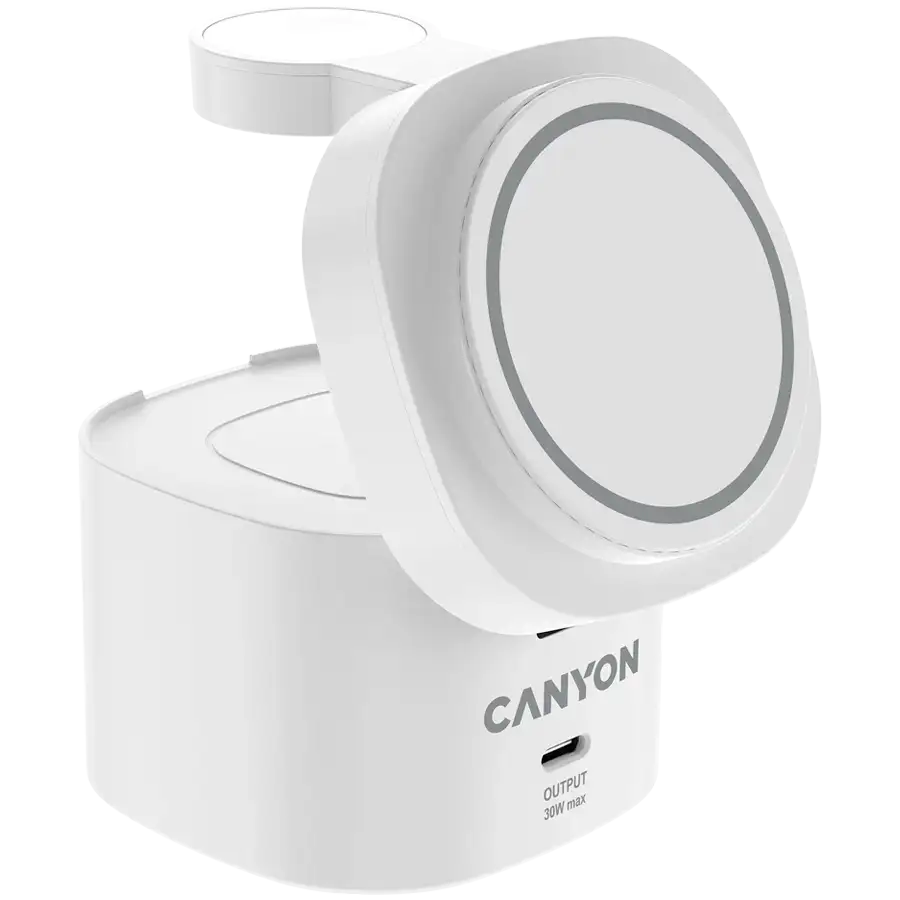 CANYON WCS405 WA Беспроводное зарядное устройство, 15 Вт, Белый — Изображение №3