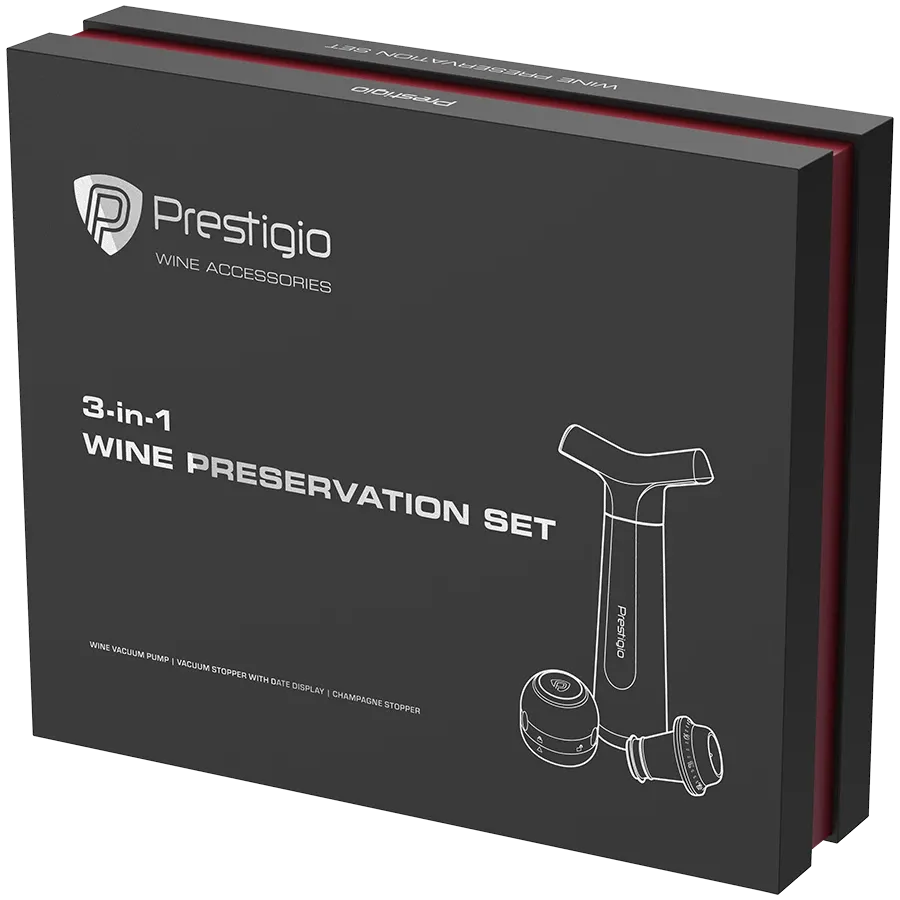 PRESTIGIO , ЧёрныйManual vacuum wine stopper — Изображение №16