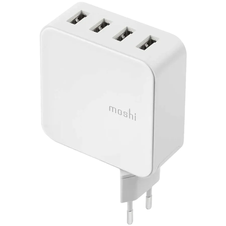 MOSHI Power Adapter 4*USB Type A, 35 W, White — Image №1 MOSHI Power Adapter 4*USB Type A, 35 W, White — Image №1