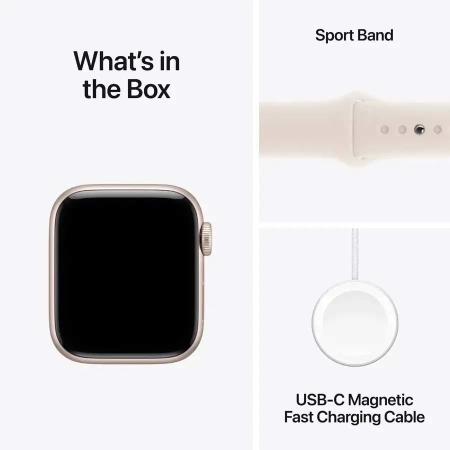 Apple Watch SE GPS Gen.3, 40mm, Gold, Starlight Sport Band, M/L — Image №8