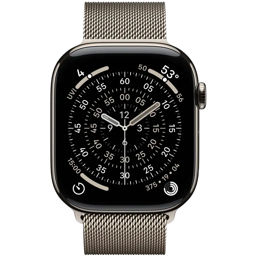 Apple Watch Series 11 GPS, 42mm, Natural Titanium, Natural Milanese Loop — Image №2