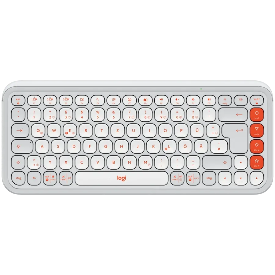 LOGITECH POP ICON KEYS Keyboard, Wireless, White, US EN — Image №1