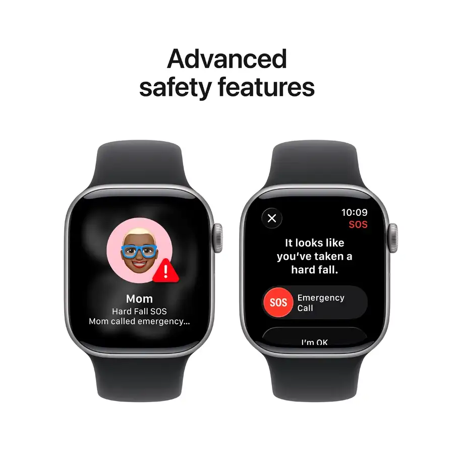 Apple Watch Series 11 GPS, 42mm, Space Gray, Black Sport Band, S/M — Image №6
