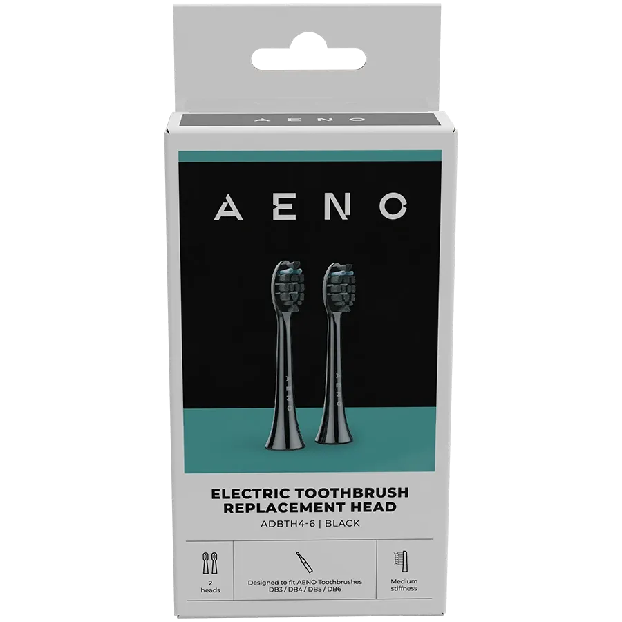 AENO Replacement toothbrush heads for DB3/DB4/DB5/DB6, Black, Dupont bristles, 2pcs in set — Image №2