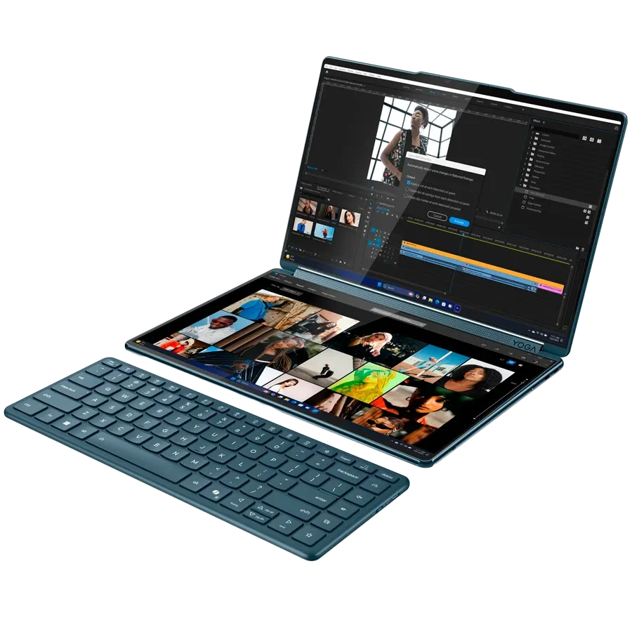 Φορητός LENOVO Yoga Book 9 14" (2880x1800), Core Ultra 7 Processor 255H, 32 γιγαμπάιτε, Arc 140T, Tidal Teal, 1 τεραμπάιτε — Εικών №3
