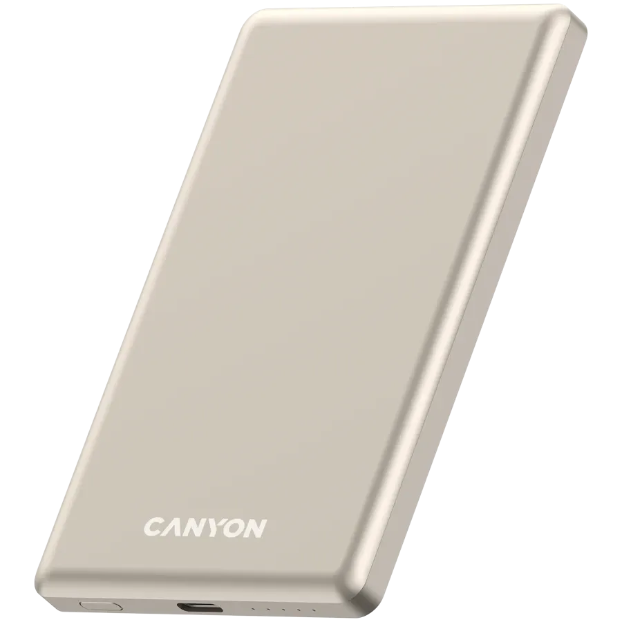 CANYON OnPower 505 Power Bank, 5000 mAh, Beige — Image №2 CANYON OnPower 505 Power Bank, 5000 mAh, Beige — Image №2
