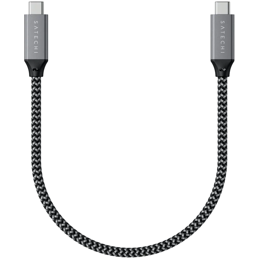 SATECHI USB-C Cable, 0.25 m, Space Gray — Image №1