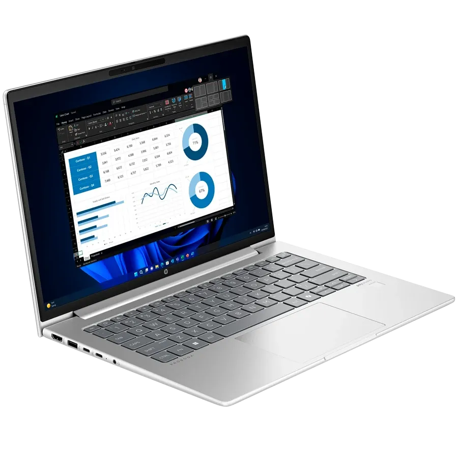 Φορητός HP INC 14" (1920x1200), Core Ultra 5 Processor 125U, 16 γιγαμπάιτε, Graphics, Ασημί, 1 τεραμπάιτε — Εικών №2 Φορητός HP INC 14" (1920x1200), Core Ultra 5 Processor 125U, 16 γιγαμπάιτε, Graphics, Ασημί, 1 τεραμπάιτε — Εικών №2