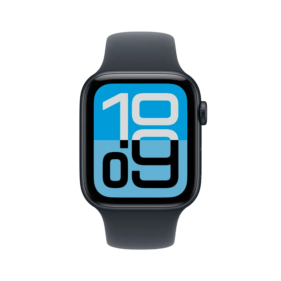 Apple Watch SE GPS Gen.3, 44мм, Тёмная ночь, Спортивный ремешок цвета «тёмная ночь», M/L — Изображение №2