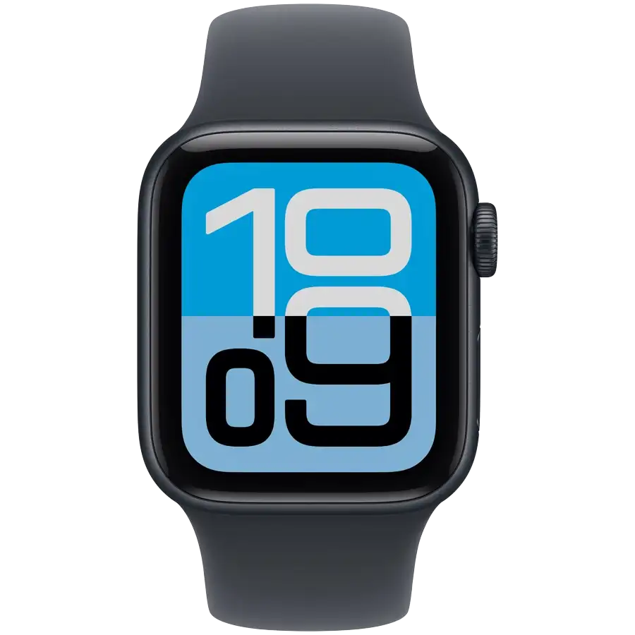 Apple Watch SE GPS Gen.3, 40мм, Тёмная ночь, Dark Blue Rubber Strap, S/M — Изображение №2