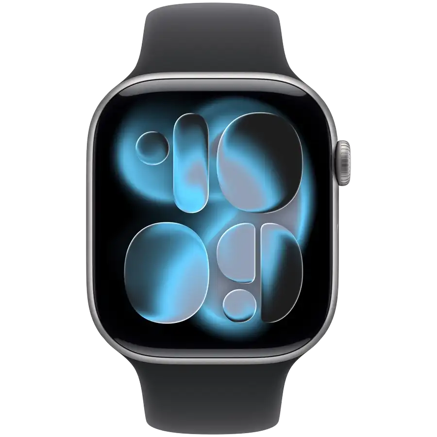 Apple Watch Series 11 GPS, 46mm, Space Grey Aluminium, Black Sport Band, M/L — Image №2