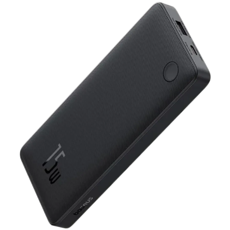 Power Bank BASEUS, USB-A/USB-C, 10000 мАч, черный — Изображение №1