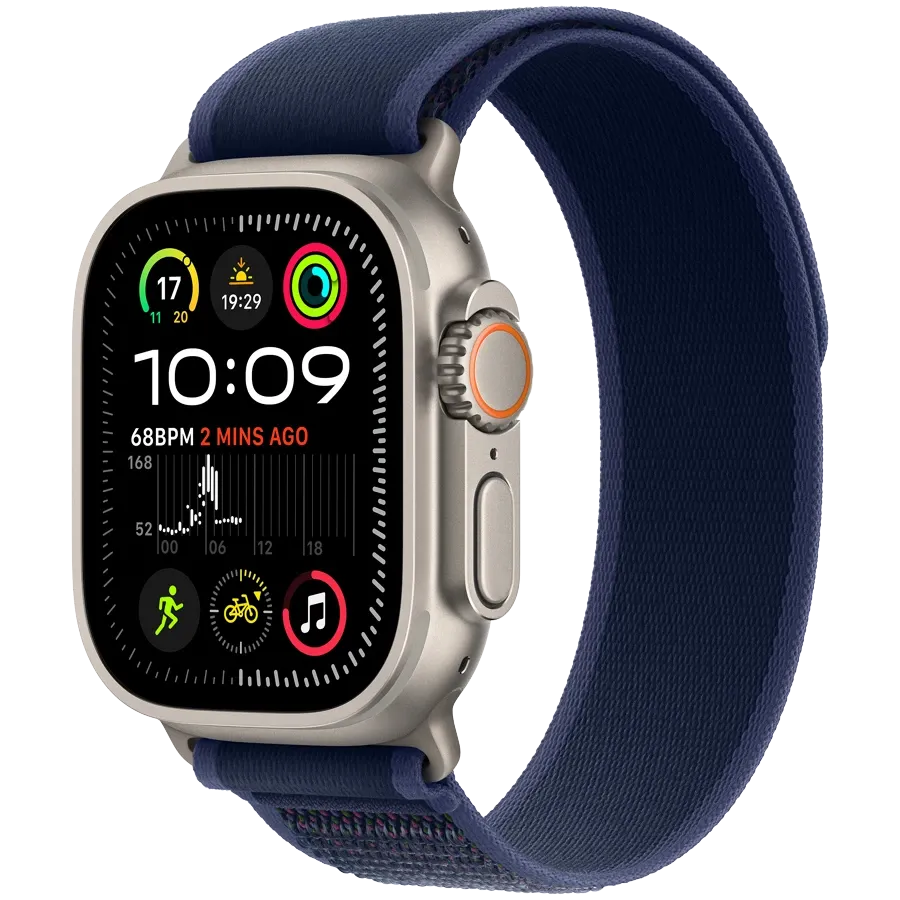 Apple Watch Ultra 2 2024, 49мм, Natural Titanium, Blue Trail Loop, S/M — image №1