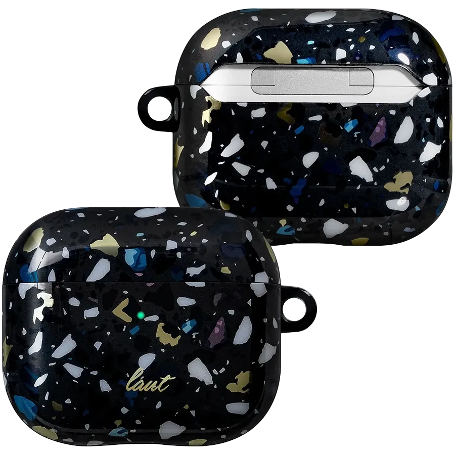 LAUT Чехол TERRAZZO , Чёрный для AirPods (Gen. 3) — Изображение №1