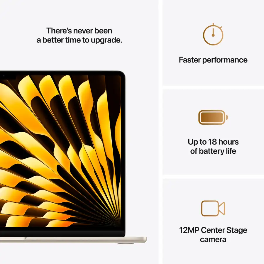 Apple MacBook Air 15.3"  Apple M4 (10C CPU/10C GPU), 16 GB, 256 GB, Starlight, 2025 — Изображение №11