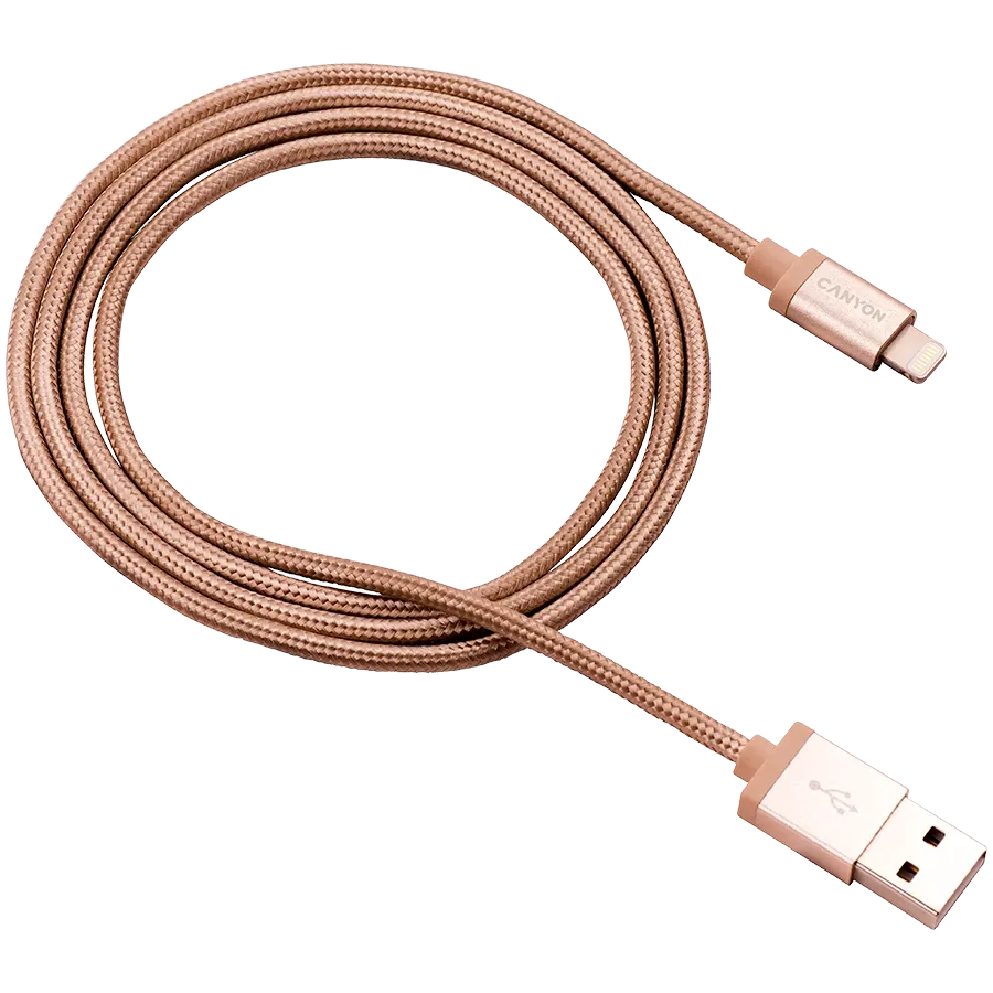 CANYON Кабель USB, 1 м, Золотой — Изображение №1