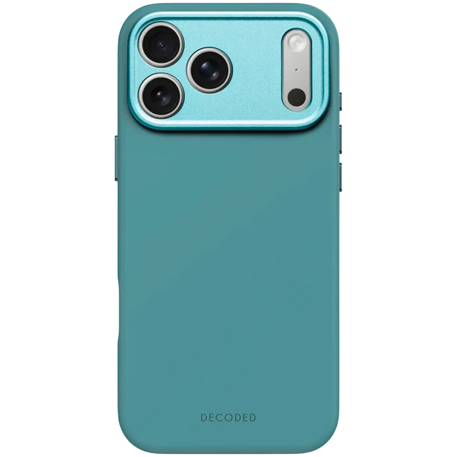 DECODED Case Antimicrobial Silicone MagSafe with MagSafe, Retro Blue for iPhone 17 Pro Max — Image №1