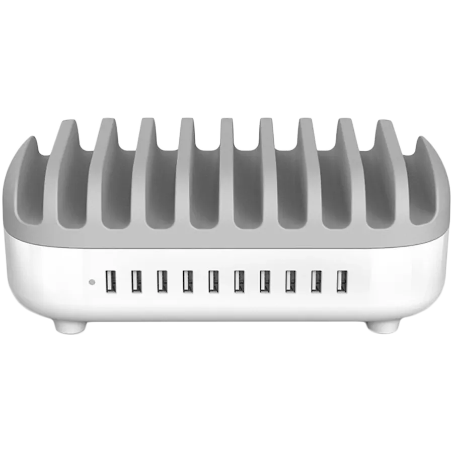 COMPULOCKS Charging Station, White/Gray 10*USB 2.0 (type A) — Image №2