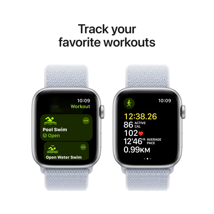 Apple Watch SE GPS Gen.2 (2024), 40mm, Silver, Blue Cloud Sport Loop — Image №6