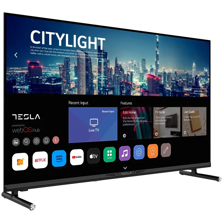 TESLA Смарт ТВ, LCD, 32.0", Чёрный — Изображение №2 TESLA Смарт ТВ, LCD, 32.0", Чёрный — Изображение №2