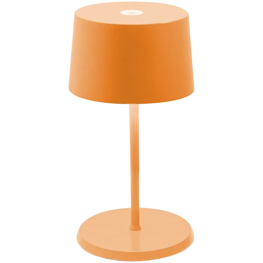 ZAFFERANO OLIVIA PRO MINI TABLE LAMP 110x220mm. MATT ORANGE 2.2W LED 144/155 lm. — Изображение №1