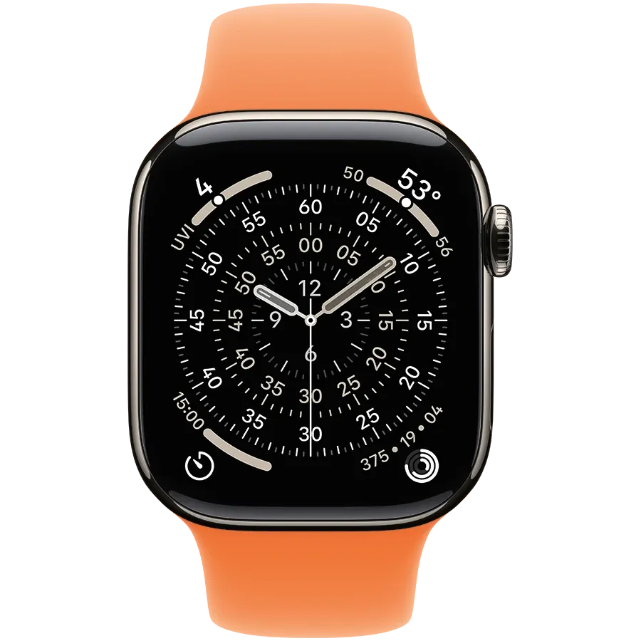 Apple 40mm Sport Band - S/M & M/L Band Extension Sport Band Clementine for Apple Watch 38 mmApple Watch 40 mmApple Watch 41 mm 38/40/41 mm — Image №3