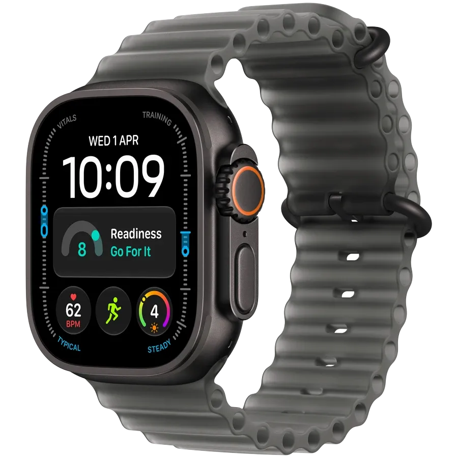 Apple Watch Ultra 4 GPS + Cellular, 49мм, Чёрный, Translucent Black Ocean Band — Изображение №1
