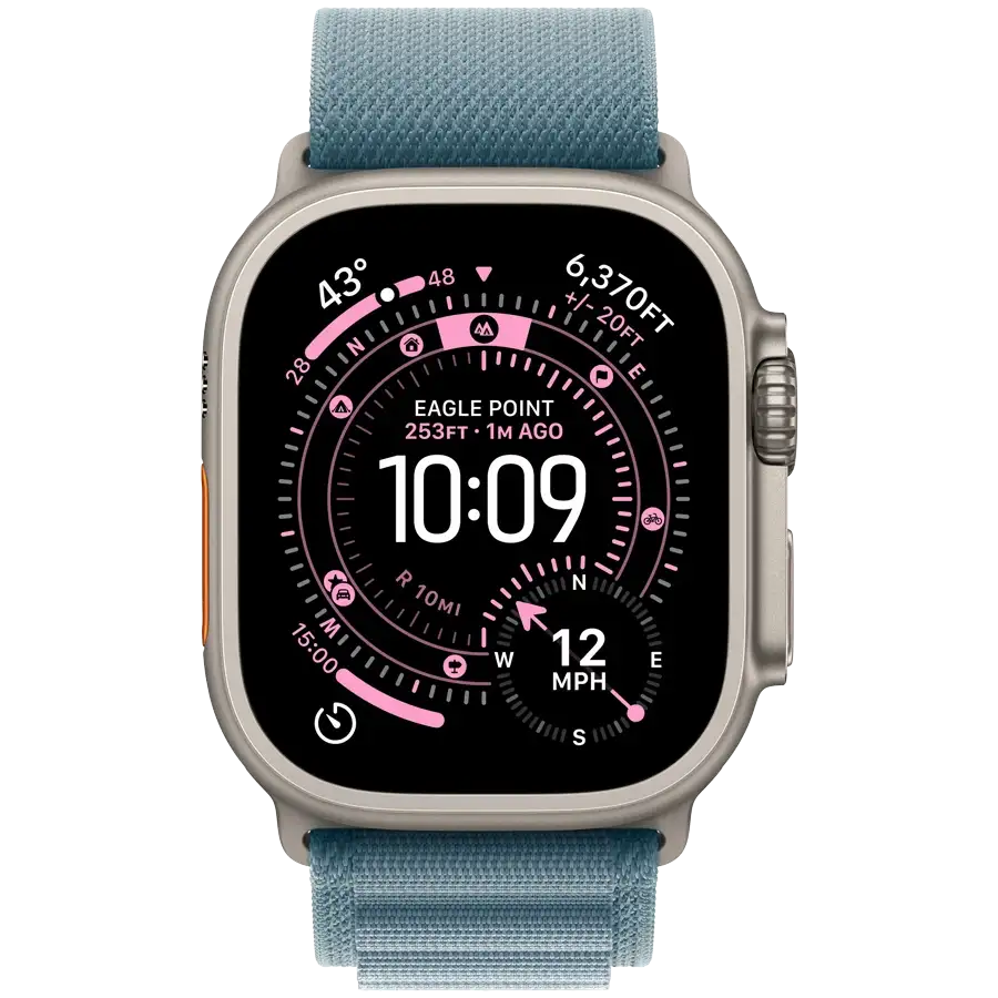 Apple Watch Ultra 3, 49mm, Natural, Anchor Blue Ocean Band — Image №2