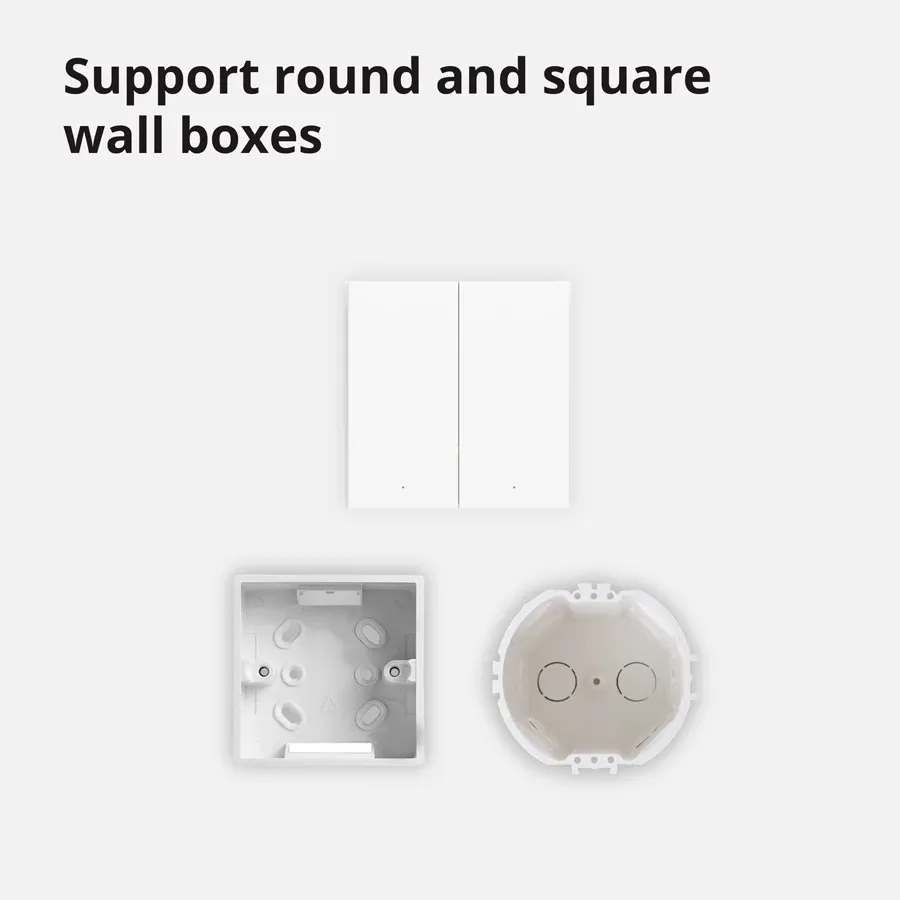 Smart wall switch H1 (with neutral, double rocker) AQARA, White — Image №10 Smart wall switch H1 (with neutral, double rocker) AQARA, White — Image №10