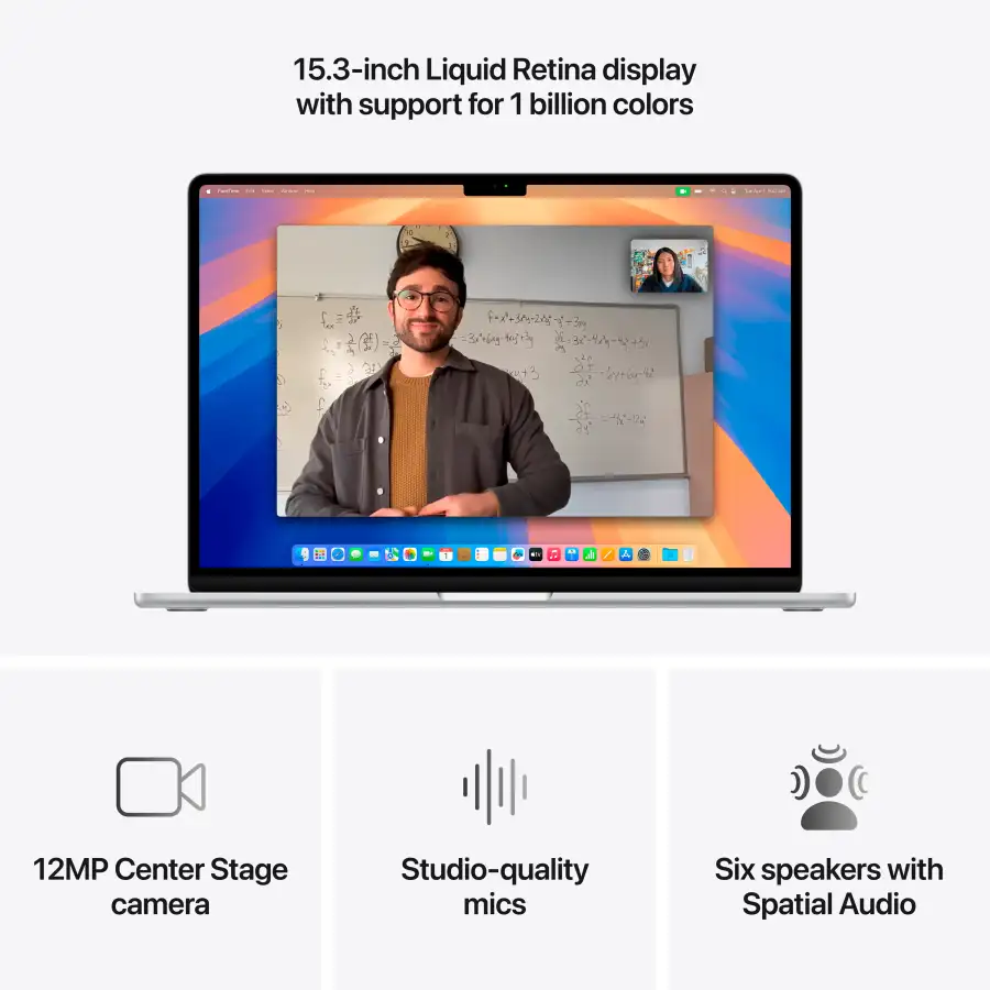 Apple MacBook Air 15.3"  Apple M4 (10C CPU/10C GPU), 16 GB, 512 GB, Silver, 2025 — Εικών №5