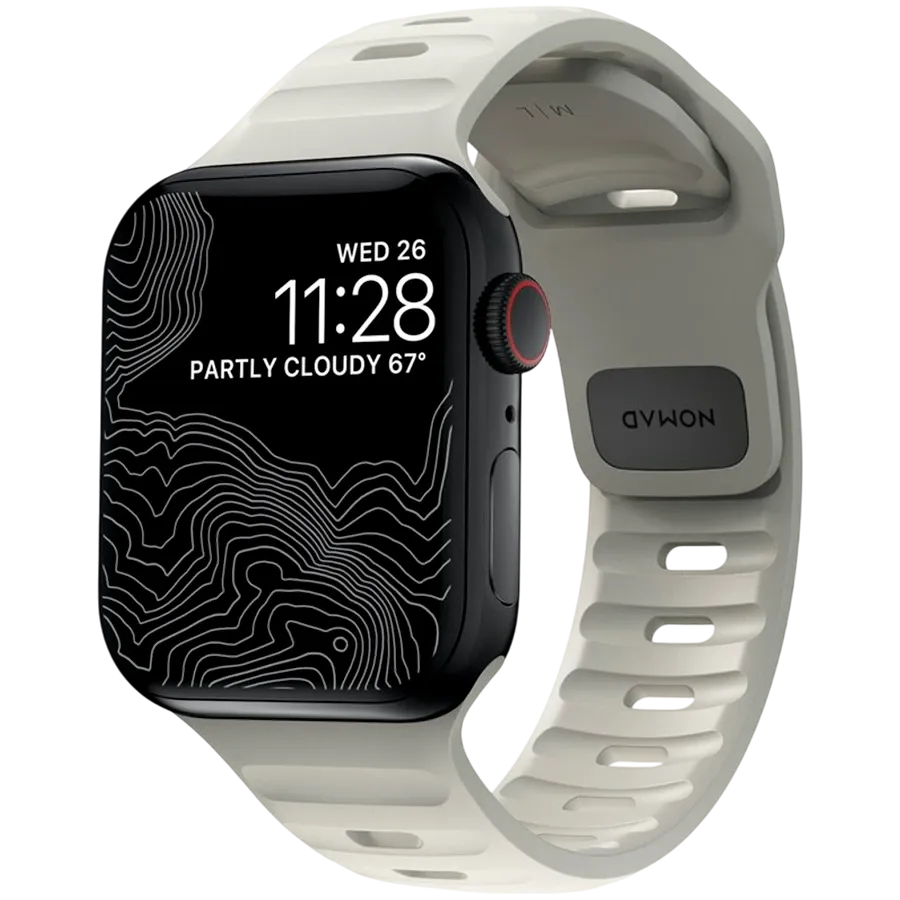 NOMAD Sport Strap V2 для Apple Watch 38/40/41мм Ремешок Sport Strap V2 Серо-бежевый для Apple Watch 38 mmApple Watch 40 mmApple Watch 42 mmApple Watch 41 mm 38/40/41 mm — Изображение №1