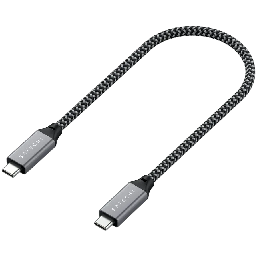 SATECHI USB-C Cable, 0.25 m, Space Gray — Image №2