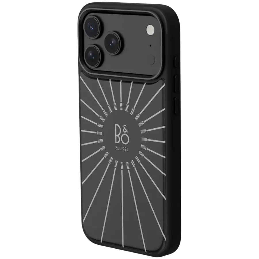 B&O BY ASBIS Case Glass version with MagSafe, Black Anthracite for iPhone 17 Pro — Image №3 B&O BY ASBIS Case Glass version with MagSafe, Black Anthracite for iPhone 17 Pro — Image №3