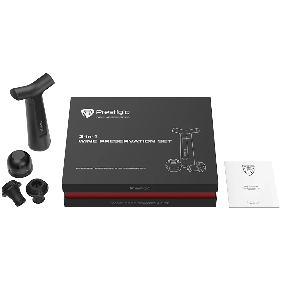 PRESTIGIO , ЧёрныйManual vacuum wine stopper — Изображение №20