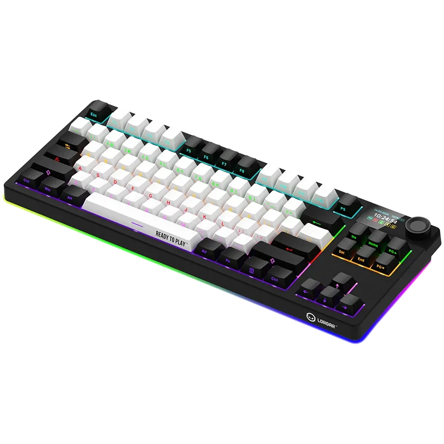 LORGAR KBP70TKLW Gaming Keyboard, Wireless, Black, EN — Image №7