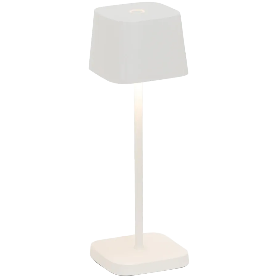 ZAFFERANO OFELIA MICRO TABLE LAMP 67x67x200mm. PAINTED MATT WHITE 2.2W LED 60-73lm. — Изображение №1