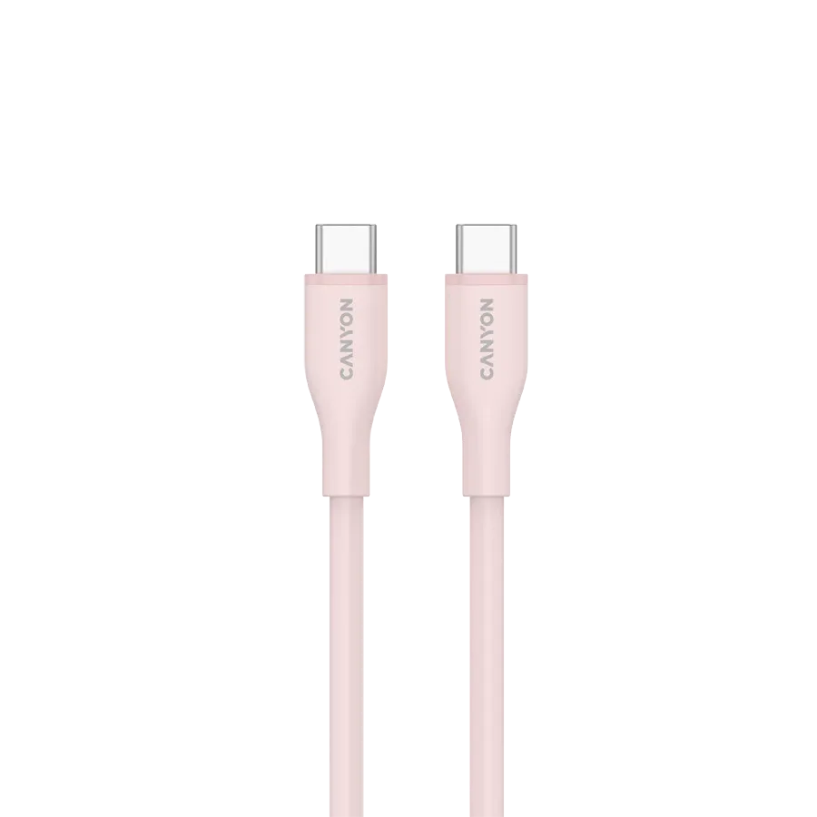 CANYON USB-C to USB-C Cable, 1 μετρητής, Ροζ άμμος — Εικών №2