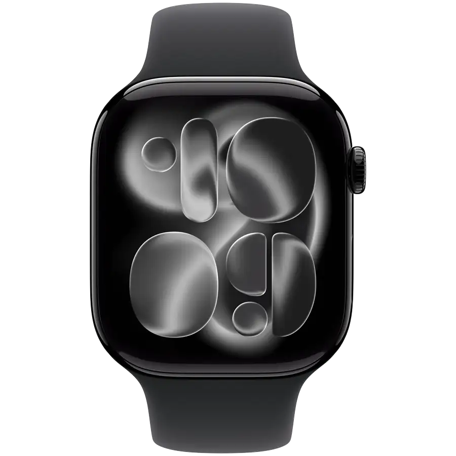 Apple Watch Series 11 GPS + Cellular, 46mm, Jet Black Aluminium, Black Sport Band, S/M — Image №2