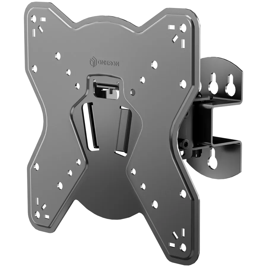 ONKRON Поворотное настенное крепление для телевизоров с диагональю экрана от 17 до 43 дюймов весом до 35 кг, черное, VESA: 75x75 - 200x200 — Изображение №1