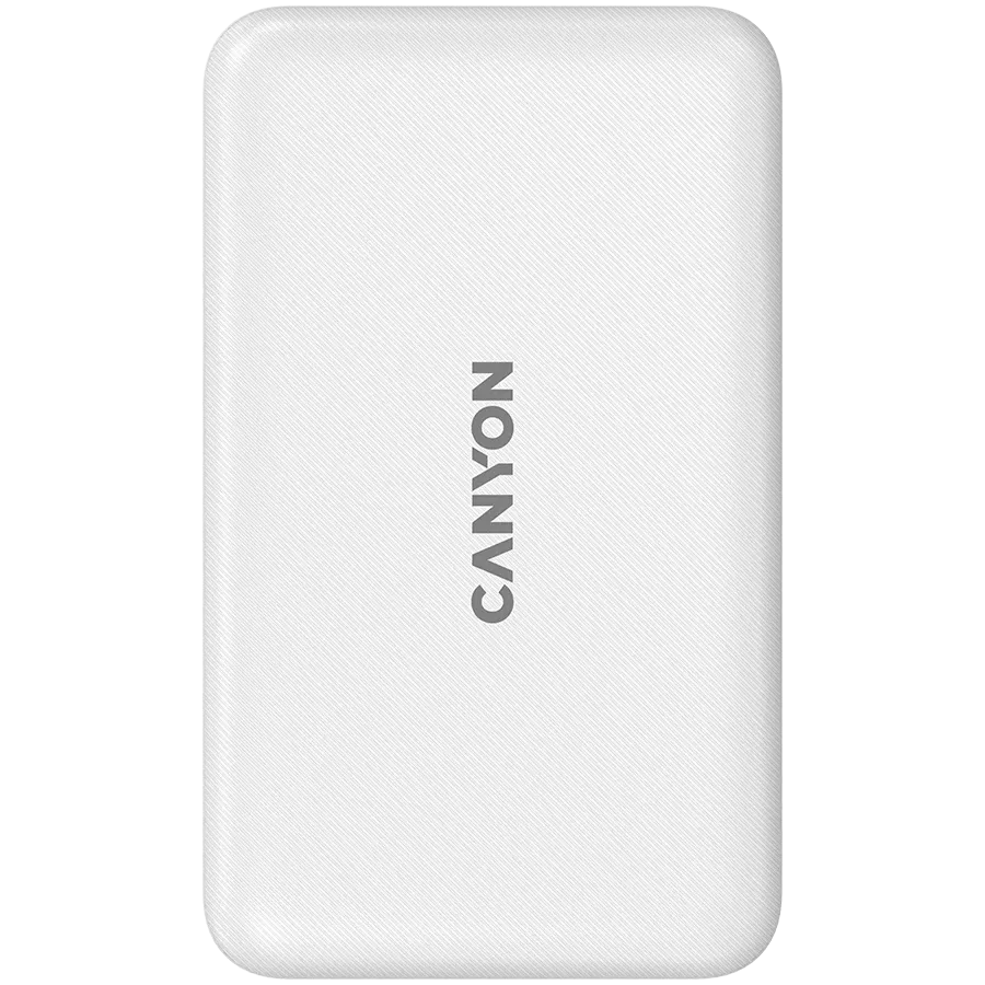 CANYON PB-1001 Power Bank, 10000 mAh, White — Image №1 CANYON PB-1001 Power Bank, 10000 mAh, White — Image №1