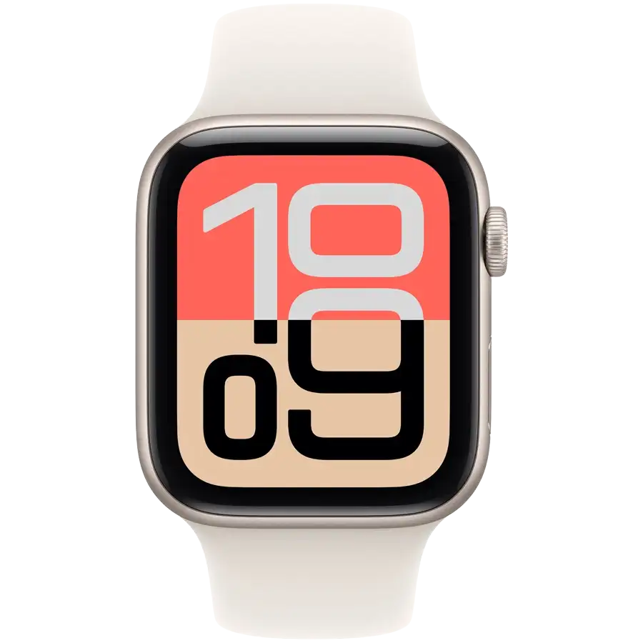 Apple Watch SE GPS Gen.3, 44мм, Золотой, Спортивный ремешок Starlight, S/M — Изображение №2