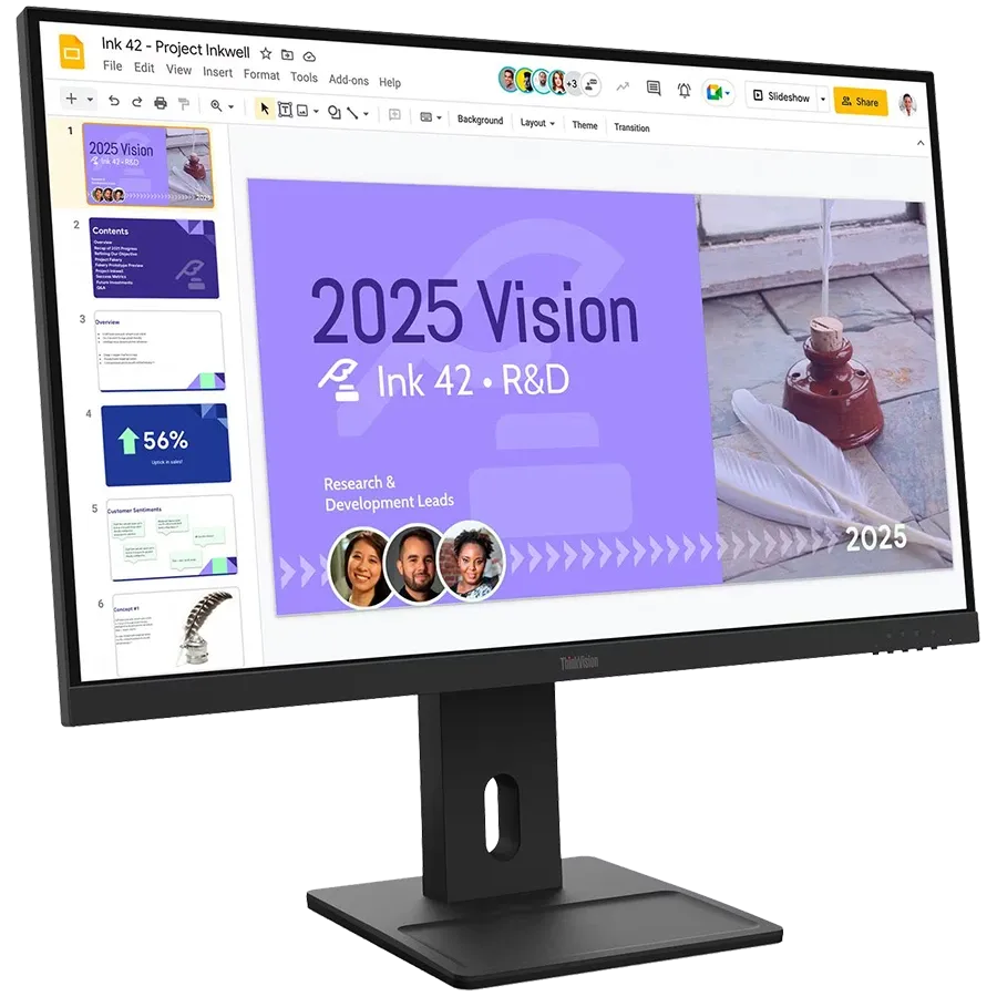 LENOVO Monitor LED (27", 2560x1440, IPS) Raven Black — Image №3