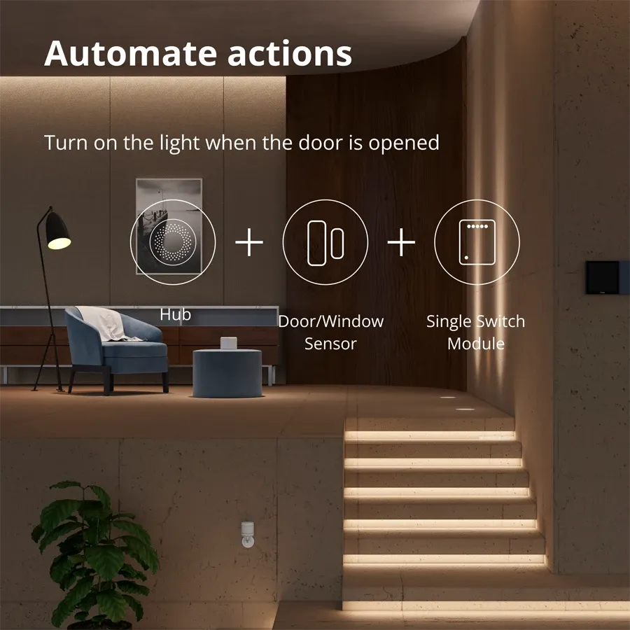 Single Switch Module T1 (With Neutral) AQARA, White — Image №6 Single Switch Module T1 (With Neutral) AQARA, White — Image №6