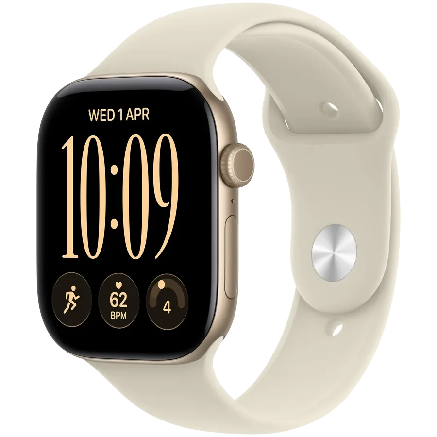 Apple Watch Series 12 GPS, 46χιλ., Light Gold, Sand Sport Band, S/M — Εικών №1