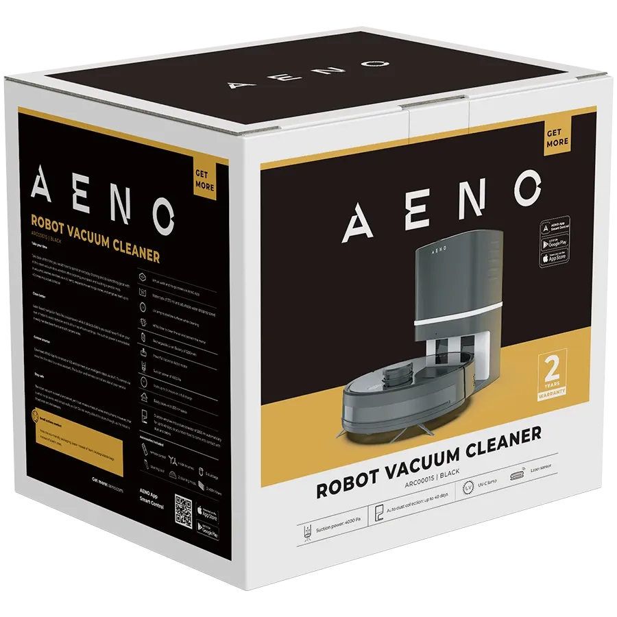 AENO RC1S Ηλεκτρική σκούπα ρομπότ, Μαύρος — Εικών №9